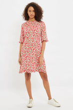 Load image into Gallery viewer, Louche Myfanwy Roses Roses Print Short Sleeve Mini Dress
