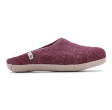Load image into Gallery viewer, Egos Copenhagen Natural Wool Slippers Bordeaux
