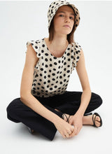 Load image into Gallery viewer, Compania Fantastica Polka Dots Top With Ruffle Sleeves
