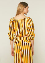 Load image into Gallery viewer, Striped Mafaldine Print Straight Legs Trousers
