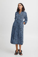Load image into Gallery viewer, Byoung Bymmjoella Blue Mix Tunic Dress
