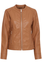 Load image into Gallery viewer, Young Byacom Faux Leather Jacket Camel
