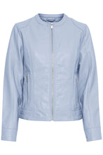 Load image into Gallery viewer, Byoung Byacom Faux Leather Jacket Blue
