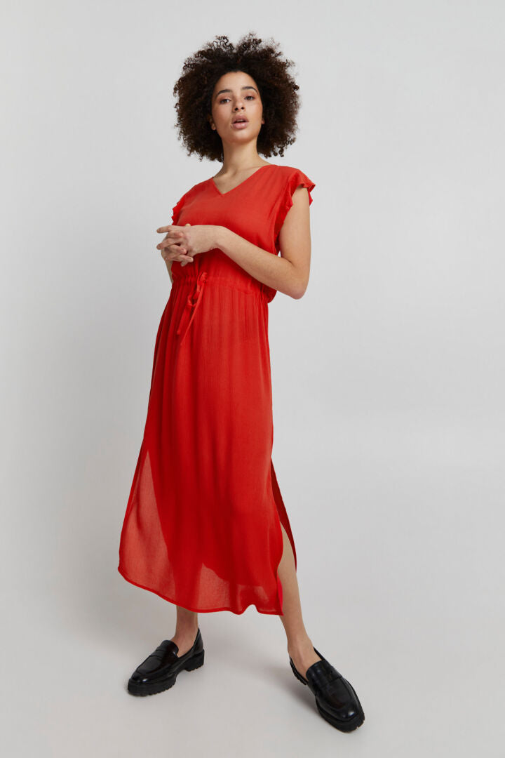 Ichi Ihmarrakech Maxi Dress In Red