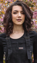 Load image into Gallery viewer, Run And Fly Black Stretch Denim Dungarees
