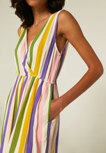 Load image into Gallery viewer, Multicoloured Stripe Midi Dress
