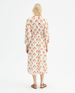 Compania Fantastica Cream Floral Print Midi Dress