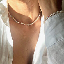 Load image into Gallery viewer, Pearl with Myuki beads clasp Necklace
