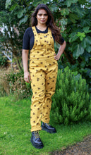 Load image into Gallery viewer, Run and Fly Bees Knees Gold Twill Dungarees
