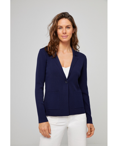 Surkana Dora Fine Knit Blazer In Navy