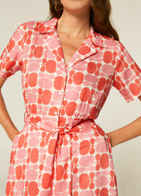 Load image into Gallery viewer, Geometric Floral Print Midi Shirt Dress

