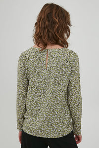 Ichi Ihvera Long Sleeve Blouse Weeping Willow