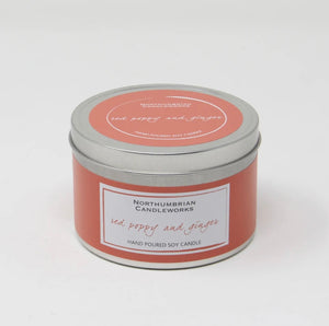 Vegan Soy Wax Candle Red Poppy & Ginger