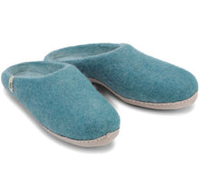 Load image into Gallery viewer, Egos Copenhagen Natural Wool Slippers Sea Blue
