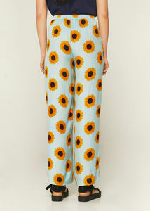 Sunflowers Print Trousers