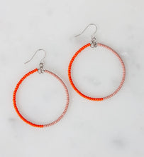 Load image into Gallery viewer, Pink And Orange Duara Earrings By Bohemia Designs
