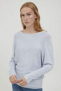 Byoung Bypimba Batwing Fine Knit Jumper Blue