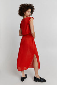 Ichi Ihmarrakech Maxi Dress In Red