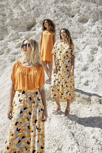 Byoung Joella Shirt Dress in Lemon Mix