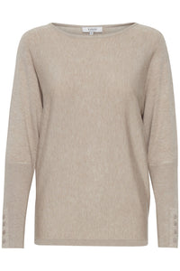 Byoung Bypimba Bat Sleeve Fine Knit Jumper Cement