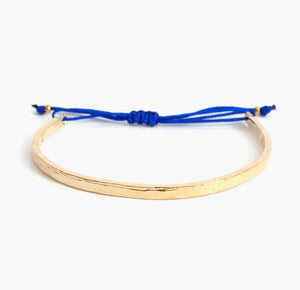 Gold Celeste Bracelet In Cobalt Blue