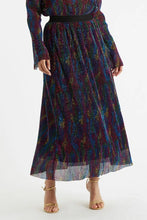 Load image into Gallery viewer, Louche Aldo Plisse Foil Print Midi Skirt
