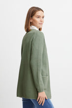 Load image into Gallery viewer, Bymikala Cotton Structure Cardigan Green
