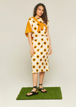 Load image into Gallery viewer, Sunflowers Print Plush Midi Dress
