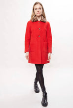 Load image into Gallery viewer, Louche Dryden Leopard Collar Coat Red
