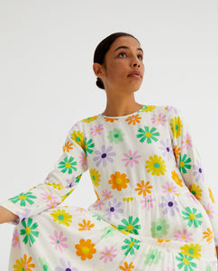 Compania Fantastica Tiered Floral Midi Dress