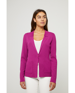 Surkana Dora Fine Knit Blazer In Purple