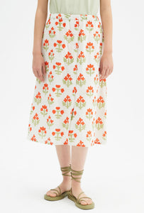 Compania Fantastica Button Detail Floral Skirt