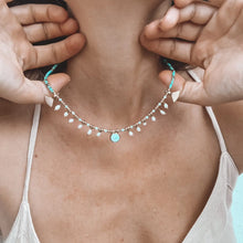 Load image into Gallery viewer, Queen Larimar and Pearl Bead Necklace
