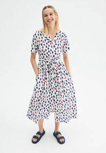 Compania Fantastica Heart Print Midi Dress