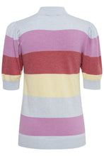 Load image into Gallery viewer, Byoung Bypimba Puff Sleeve Fine Knit Top Stripe
