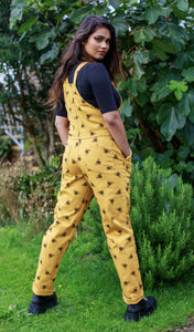 Run and Fly Bees Knees Gold Twill Dungarees