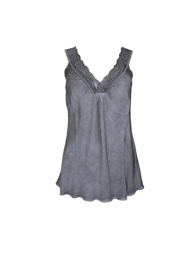 Black Colour BCBea Lace Top Grey