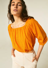 Load image into Gallery viewer, Yellow Stretch Detail Off The Shoulder Crop Top
