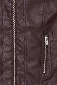 Byoung Byacom Faux Leather Jacket Brown