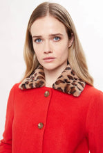 Load image into Gallery viewer, Louche Dryden Leopard Collar Coat Red
