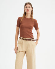 Load image into Gallery viewer, Compania Fantastica Beige Straight Cut Trousers
