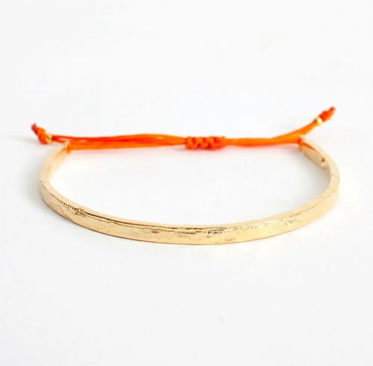 Gold Celeste Bracelets In Orange