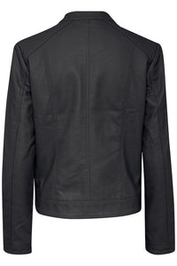 Byoung Byacom Faux Leather Jacket Black