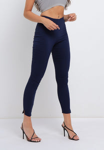 Pull On Skinny High Waisted Trousers