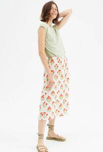 Compania Fantastica Button Detail Floral Skirt