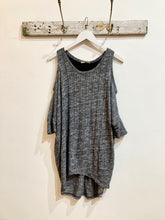 Load image into Gallery viewer, Cold Shoulder Top Charcoal
