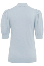 Load image into Gallery viewer, Byoung Bypimba Puff Sleeve Fine Knit Top Blue
