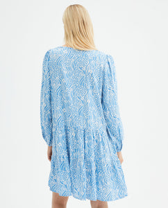Compania Fantastica Blue Floral Smock Dress