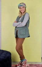 Load image into Gallery viewer, Black Colour  Denmark Luna Quilted Waistcoat In Bloom Mint
