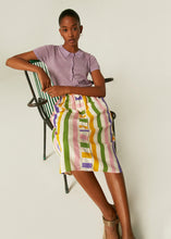 Load image into Gallery viewer, Multicoloured Stripe Midi Skirt
